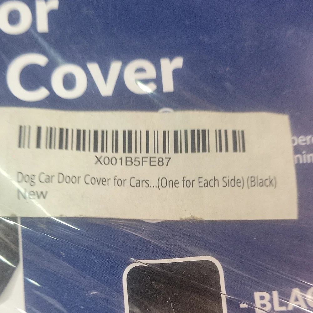 Quilted Black Pet Car Door Cover